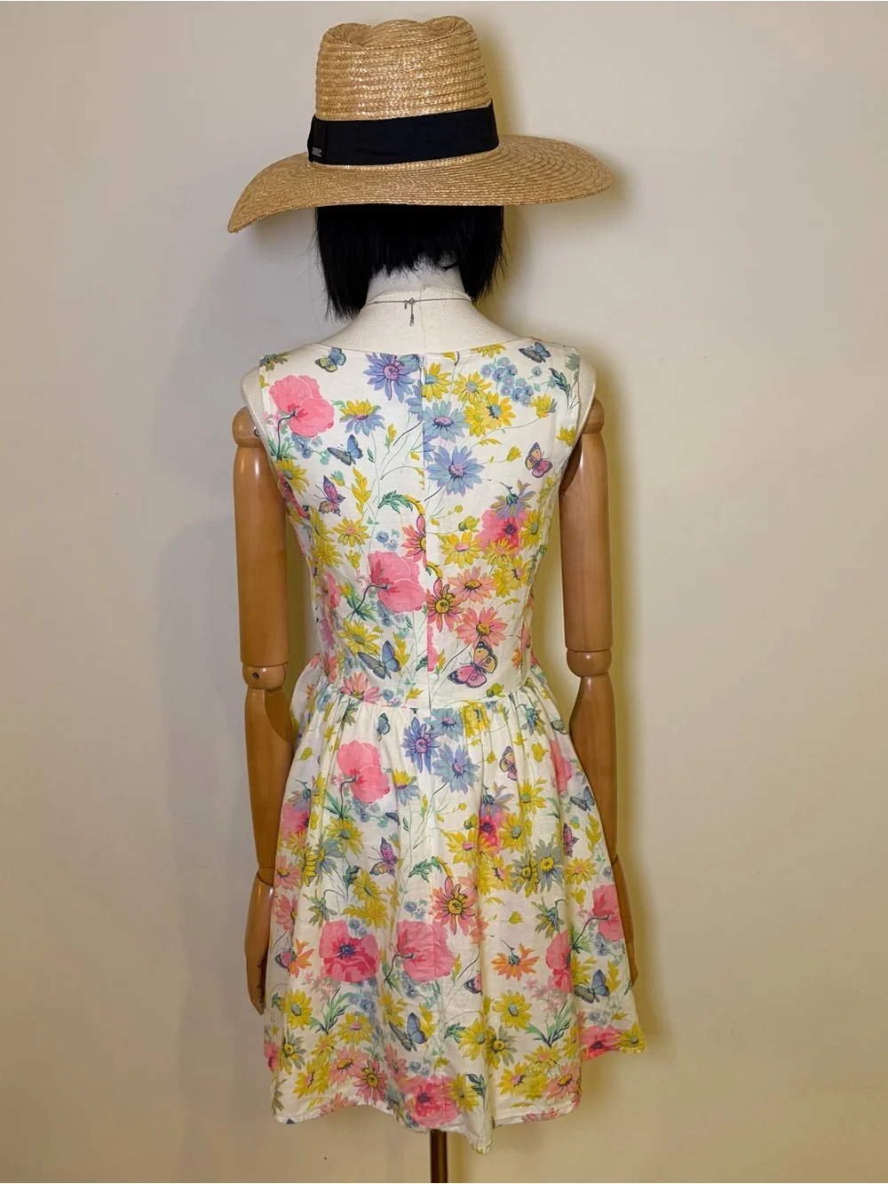 Gap Kids Floral Linen Blend Butterfly Summer Dress Size XXL 14/15 Like New